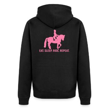 Chevaux chevaux - Veste à capuche bio Premium Unisexe - noir - Dos - Nico (187cm)