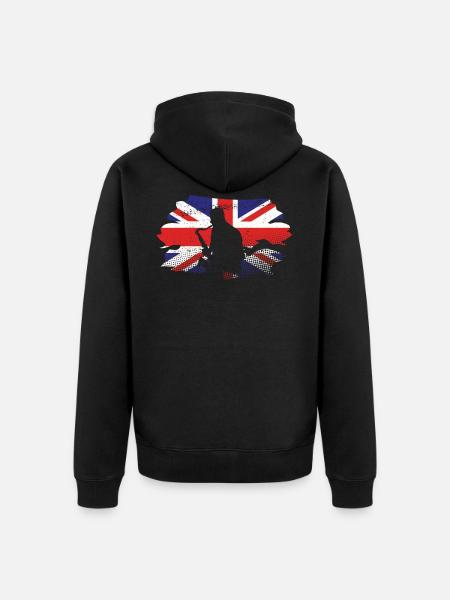 Saxophone UK - Unisex Premium Organic Zip Hoodie - black