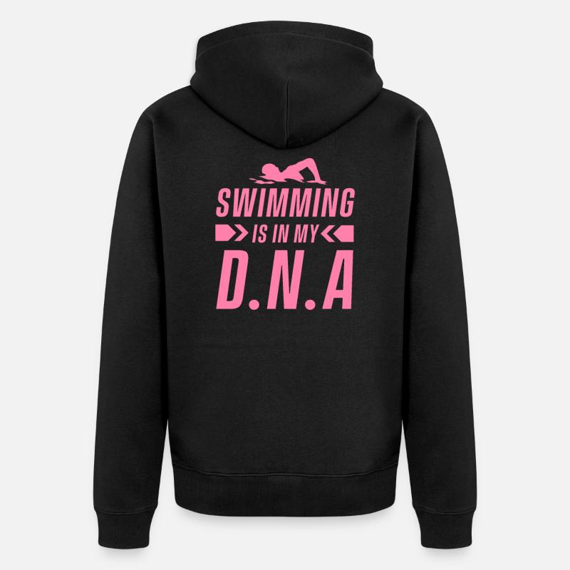 Nageur nageuse nageuse - Veste à capuche bio Premium Unisexe - noir