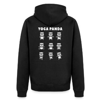 Yoga Panda - Veste à capuche bio Premium Unisexe - noir - Dos - Nico (187cm)