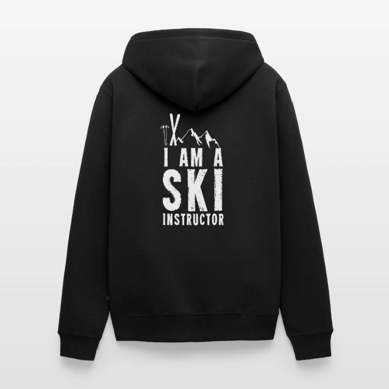 Skiing Ski Instructor Ski Instructor Ski Instructor Unisex Premium Organic Zip Hoodie