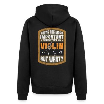 Orchestre violoniste - Veste à capuche bio Premium Unisexe - noir - Dos - Nico (187cm)