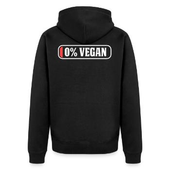 Végétalien végétalien - Veste à capuche bio Premium Unisexe - noir - Dos - Nico (187cm)