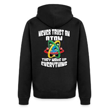 Physique Geek - Veste à capuche bio Premium Unisexe - noir - Dos - Nico (187cm)