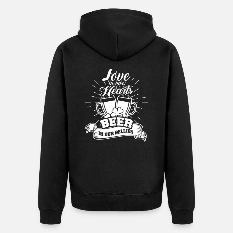 St Patricks Day - Veste à capuche bio Premium Unisexe - noir