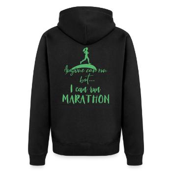 Marathoniens - Veste à capuche bio Premium Unisexe - noir - Dos - Nico (187cm)