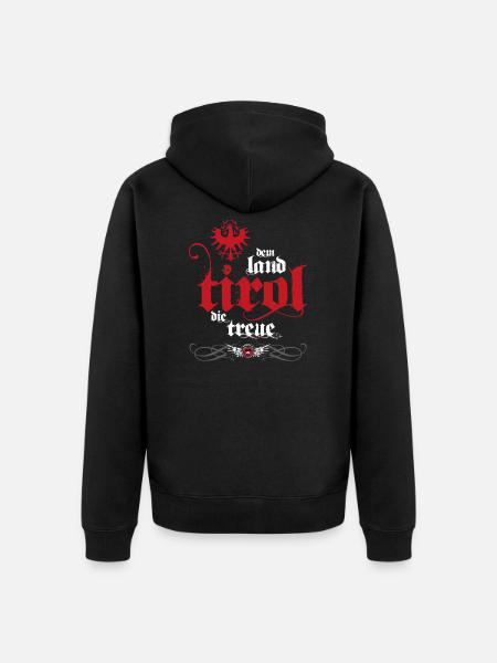 The Tyrol white loyalty - Unisex Premium Organic Zip Hoodie - black