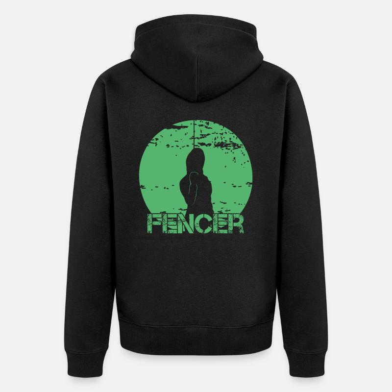 L’escrime - Veste à capuche bio Premium Unisexe - noir