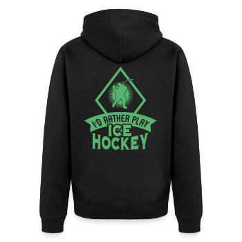 Hockey sur glace Hockey sur glace Hockey sur glace Hockey sur glace - Veste à capuche bio Premium Unisexe - noir - Dos - Nico (187cm)