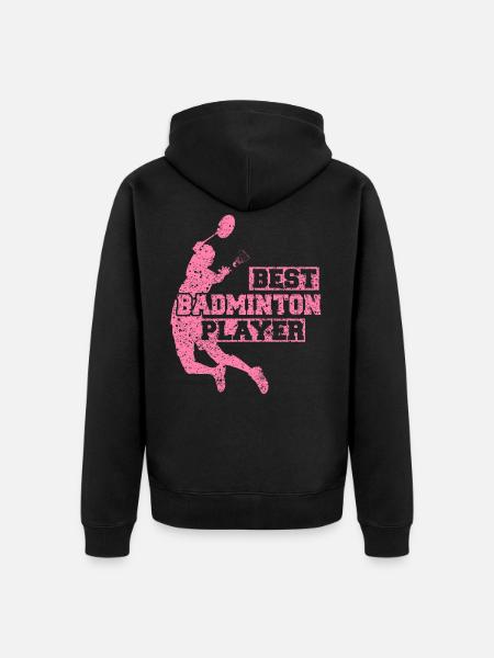 Badminton Badminton Badminton Badminton - Premium økologisk unisex-hættejakke - sort