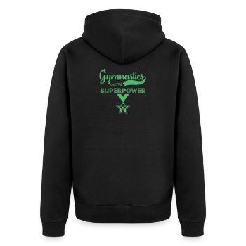 Gymner au sol gymnastique au sol gymnaste au sol - Veste à capuche bio Premium Unisexe - noir - Dos - Nico (187cm)