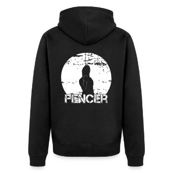 Escrime d’escrime d’escrime Escrime - Veste à capuche bio Premium Unisexe - noir - Dos - Nico (187cm)