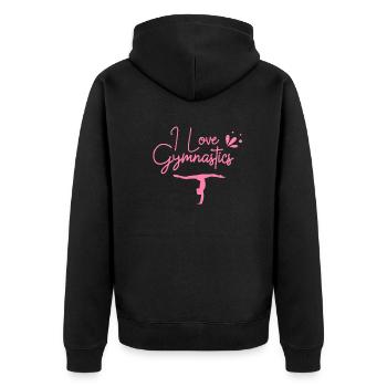 Gymnastique - Veste à capuche bio Premium Unisexe - noir - Dos - Nico (187cm)