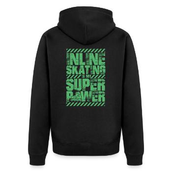 Sk8 Skline Roller Roller Inliner - Veste à capuche bio Premium Unisexe - noir - Dos - Nico (187cm)