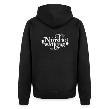 Marcher Walker Randonnée Marche Nordic Walking - Veste à capuche bio Premium Unisexe - noir - Dos - Nico (187cm)