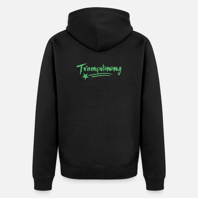 Trampoline trampoline hall de saut trampoline trampoline - Veste à capuche bio Premium Unisexe - noir