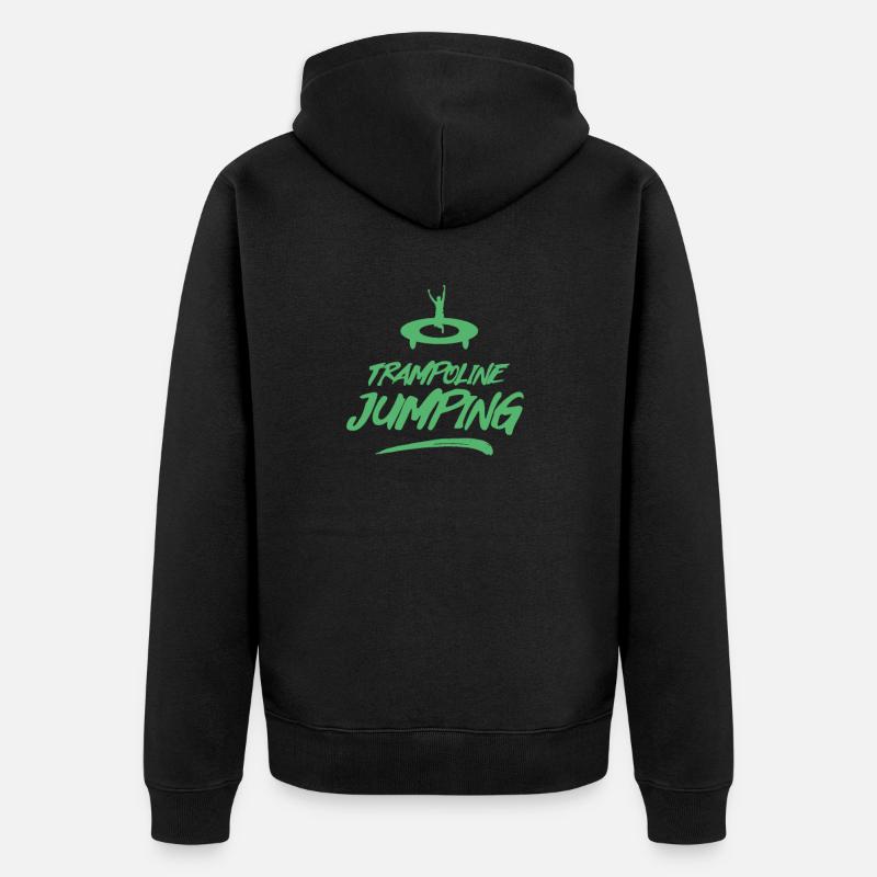Halle Trampoline Trampoline Trampoline Saut - Veste à capuche bio Premium Unisexe - noir