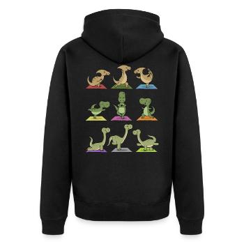Yogi Namaste cadeau de méditation de yoga de yoga - Veste à capuche bio Premium Unisexe - noir - Dos - Nico (187cm)