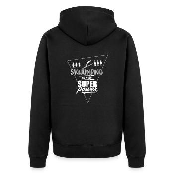 Saut à ski - Veste à capuche bio Premium Unisexe - noir - Dos - Nico (187cm)