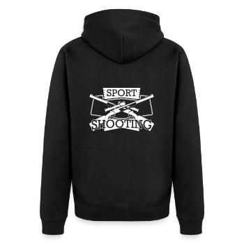 Tir sportif - Veste à capuche bio Premium Unisexe - noir - Dos - Nico (187cm)