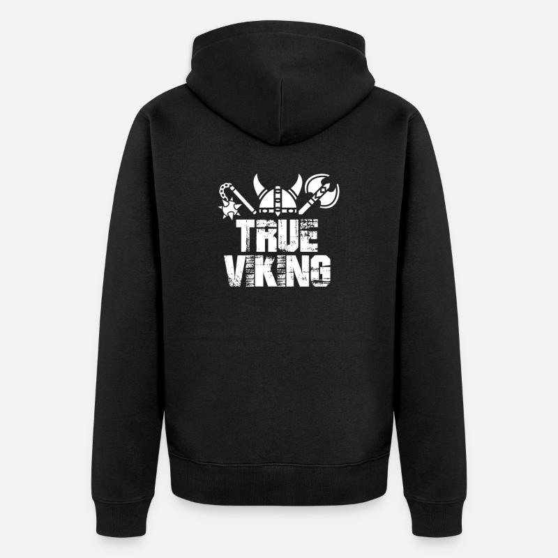Vikings - Veste à capuche bio Premium Unisexe - noir