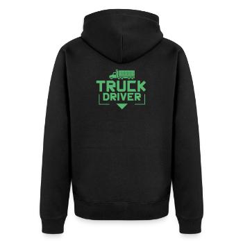 Camions - Veste à capuche bio Premium Unisexe - noir - Dos - Nico (187cm)