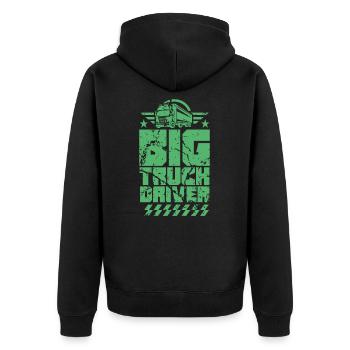 Trucks Trucks Trucks Trucks - Unisex Premium Organic Zip Hoodie - black - Back - Nico (187cm)