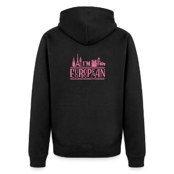L’Union européenne l’Union européenne Brexit Europe - Veste à capuche bio Premium Unisexe - noir - Dos - Nico (187cm)