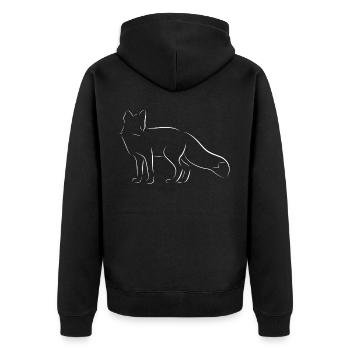 Renard renard cadeau animal sauvage animal forestier - Veste à capuche bio Premium Unisexe - noir - Dos - Nico (187cm)