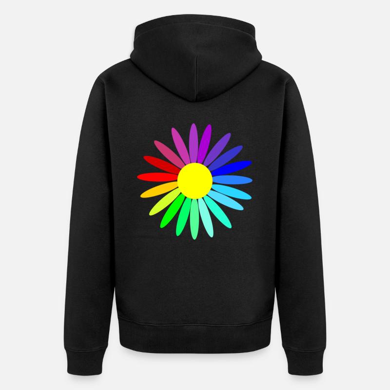fleur arc - Veste à capuche bio Premium Unisexe - noir