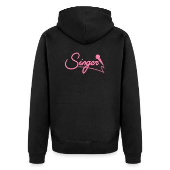 Chanteur Chanteuse Maman Chanter École de chant - Veste à capuche bio Premium Unisexe - noir - Dos - Nico (187cm)