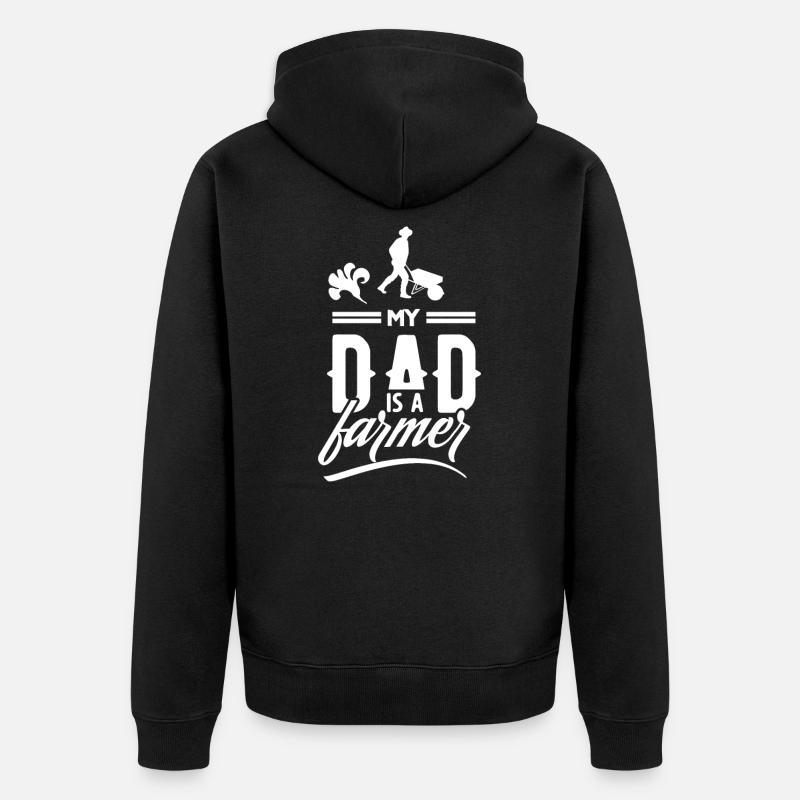 Bauer Bauer Bauer Bauer - Unisex Premium Bio Zip Hoodie - Schwarz