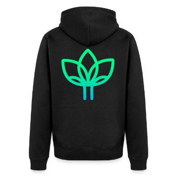 Fleur colorée au nom de la conservation de la nature - Veste à capuche bio Premium Unisexe - noir - Dos - Nico (187cm)