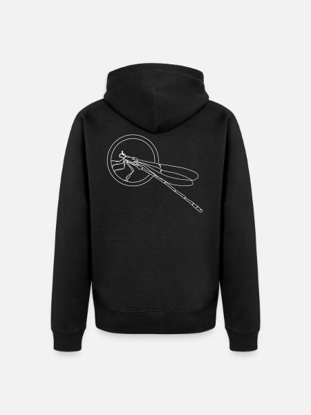 Dragonfly Insect Premium Design Gift - Unisex Premium Organic Zip Hoodie - black