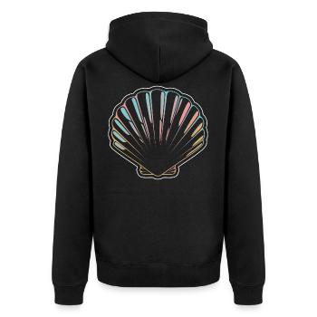 Coquillage été coloré plage cadeau mer océan - Veste à capuche bio Premium Unisexe - noir - Dos - Nico (187cm)