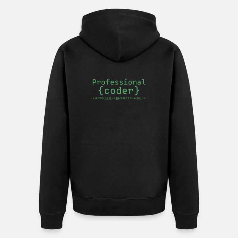 Programmieren - Unisex Premium Bio Zip Hoodie - Schwarz
