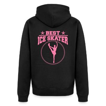 Patinage de vitesse - Veste à capuche bio Premium Unisexe - noir - Dos - Nico (187cm)