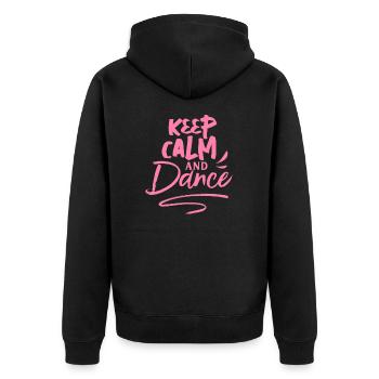 Dance - Unisex Premium Organic Zip Hoodie - black - Back - Nico (187cm)