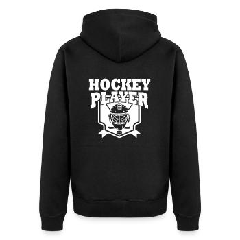 Hockey hockey hockey sur glace Hockey Hocky hockey en salle - Veste à capuche bio Premium Unisexe - noir - Dos - Nico (187cm)