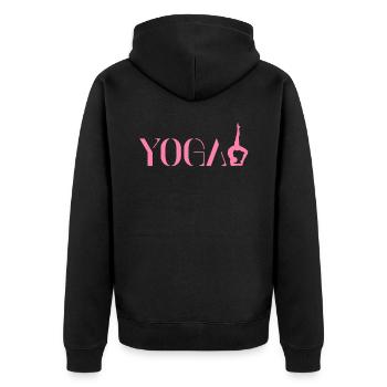 Yoga Yoga Yoga Yoga - Veste à capuche bio Premium Unisexe - noir - Dos - Nico (187cm)