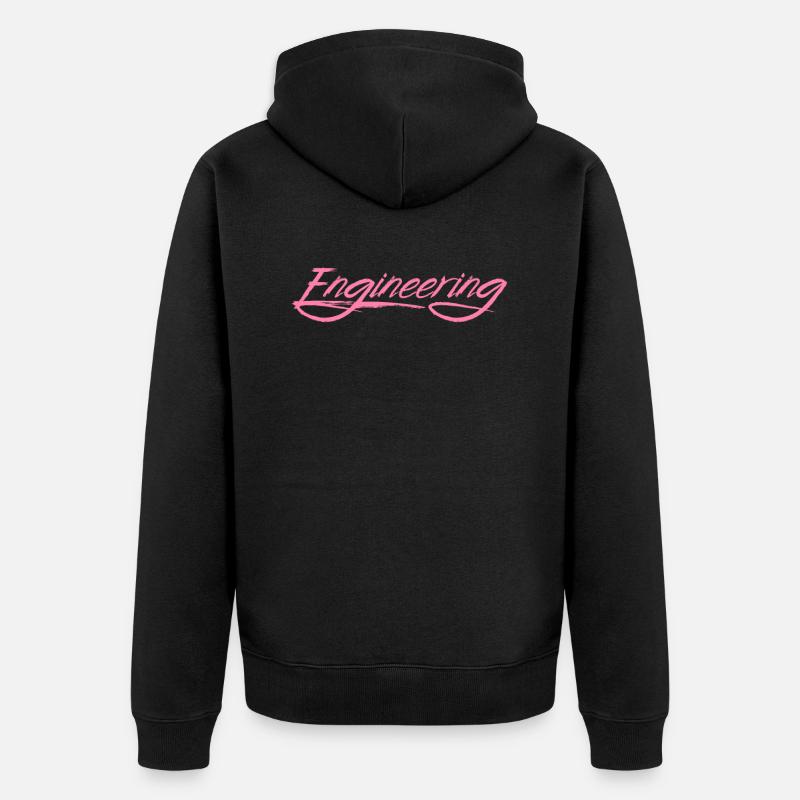 Engineer Engineer Engineer Engineer - Unisex Premium Organic Zip Hoodie - black