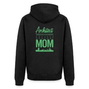 Architekt Architektin Architekten Häuser Studium - Unisex Premium Bio Zip Hoodie - Schwarz - Hinten - Nico (187cm)