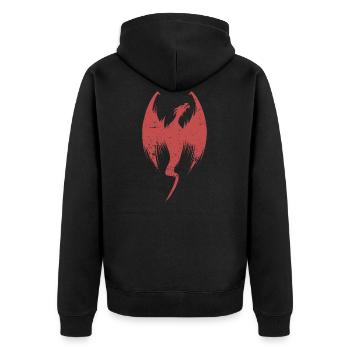 Dragon Fantasy cadeau symbole mystique lézard - Veste à capuche bio Premium Unisexe - noir - Dos - Nico (187cm)