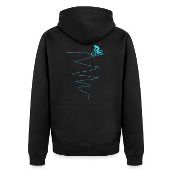 Cadeau VTT piste cyclable cadeau vélo bmx - Veste à capuche bio Premium Unisexe - noir - Dos - Nico (187cm)