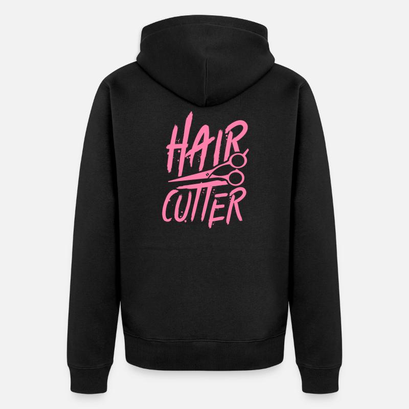 Friseuse Friseuse Friseuse Friseuse - Unisex Premium Bio Zip Hoodie - Schwarz