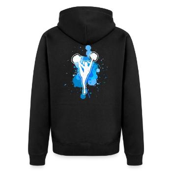 Cheerleader Cheerleading Gift Pompoms Gymnastics - Unisex Premium Organic Zip Hoodie - black - Back - Nico (187cm)