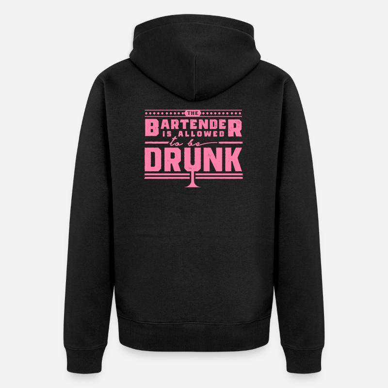 Bartender Bartender Bartender Bartender Bartender - Unisex Premium Organic Zip Hoodie - black