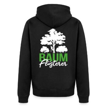 Tree Whisperer - Cadeau de la forêt Ranger drôle - Veste à capuche bio Premium Unisexe - noir - Dos - Nico (187cm)