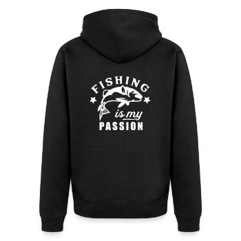 Pêche pêche pêche - Veste à capuche bio Premium Unisexe - noir - Dos - Nico (187cm)