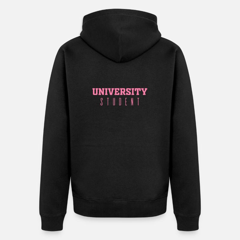 Étudiante étudiante étudiante - Veste à capuche bio Premium Unisexe - noir